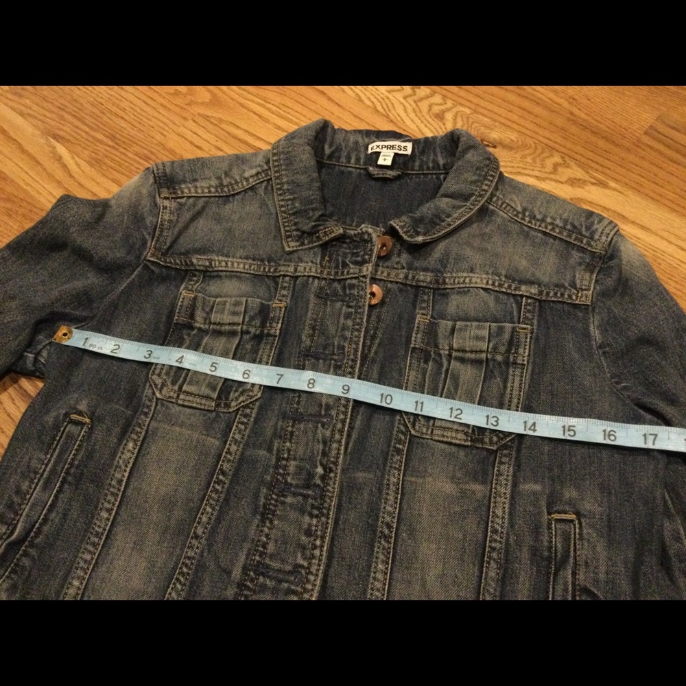♥️4XHP!♥️ Express | Cropped Classic Denim Jacket - Picture 14 of 14